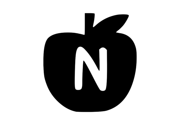 Apple with Children's Playful Mono: A Versatile Design