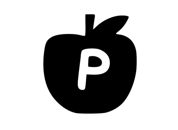 Apple with Children's Playful Mono: A Versatile Graphics Asset for Creative Projects