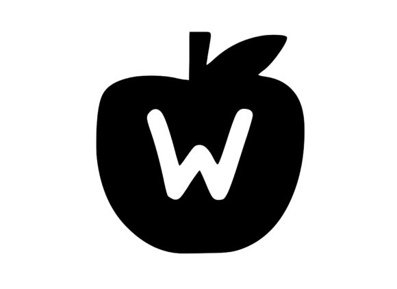 Apple with Children's Playful Mono W: A Versatile Design