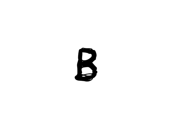 Hand Drawn Chalk Effect Mono B Graphics for Crafts