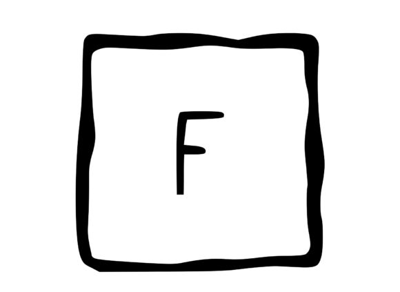 Hand Drawn Outlined Frame for Graphics and Crafts