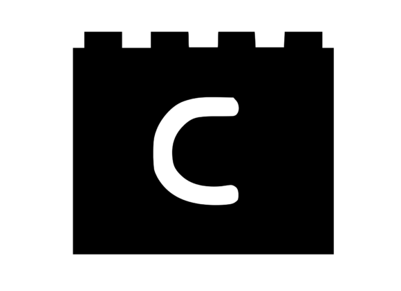 Kids Toy Construction Brick Mono C Graphics for Crafts
