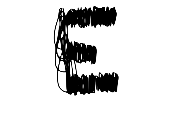 Quickly Scribbled Rough Mono E: Graphics for Crafts