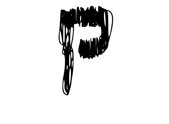 Quickly Scribbled Rough Mono P: A Unique Craft Graphics Asset