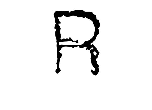 Scratched Mono Textured R: A Unique Graphic for Crafts