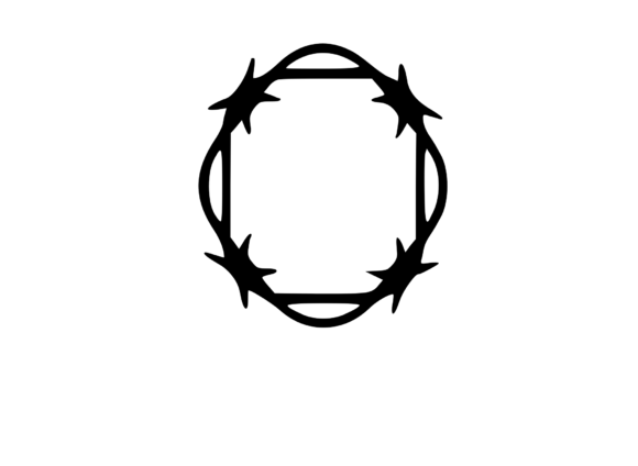 Sharp Barbed Security Wire Mono: A Bold Graphics and Crafts Asset