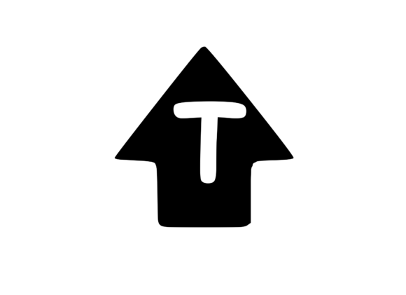 Up Arrow with Children's Playful Mono: A Crafty Graphic Choice