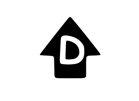 Up Arrow with Children's Playful Mono C