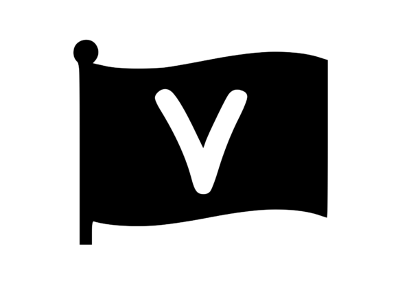 Waving Flag with Mono V: A Versatile Graphic for Local Crafts